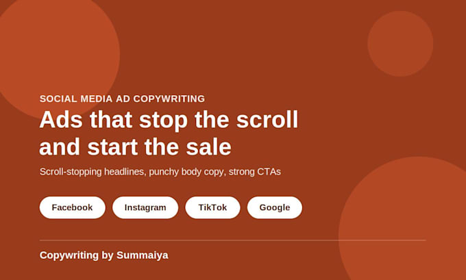 write scroll stopping social media ad copy that converts