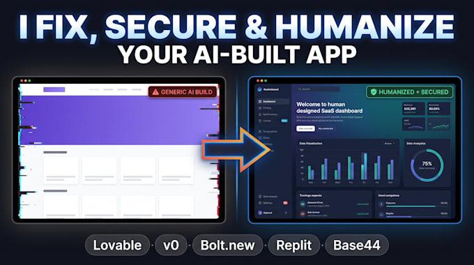 fix secure and humanize your v0 dev lovable or ai app