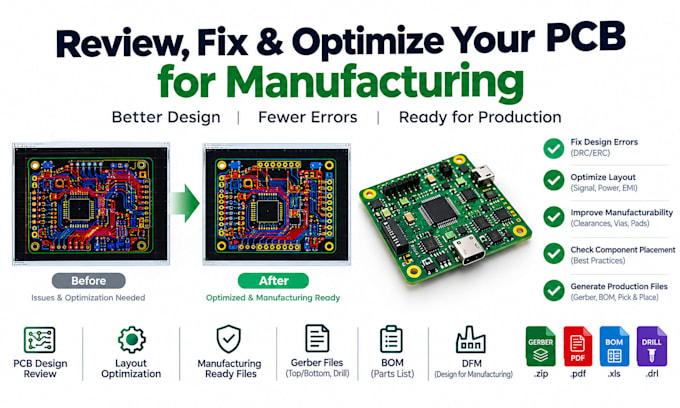 review, fix, and optimize your pcb for manufacturing