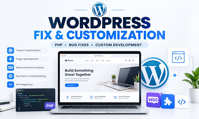 fix and customize your wordpress website