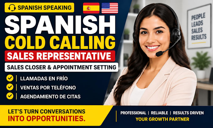 do spanish cold calling sales representative sales closer appointment setting