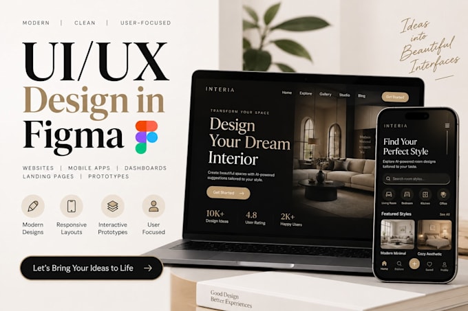 design modern UI UX in figma