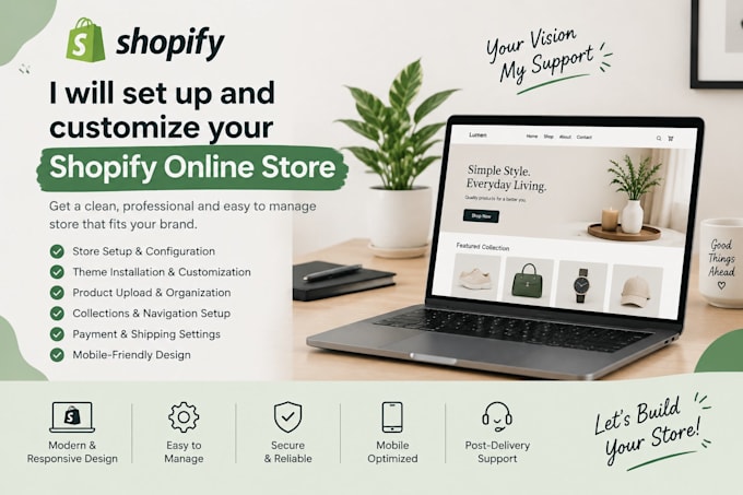 setup and customize your shopify online store