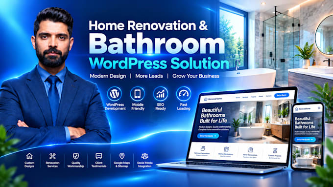 build home renovation and bathroom wordpress website