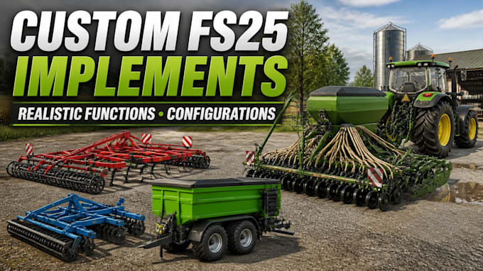 create custom fs25 implements with realistic functions and configurations