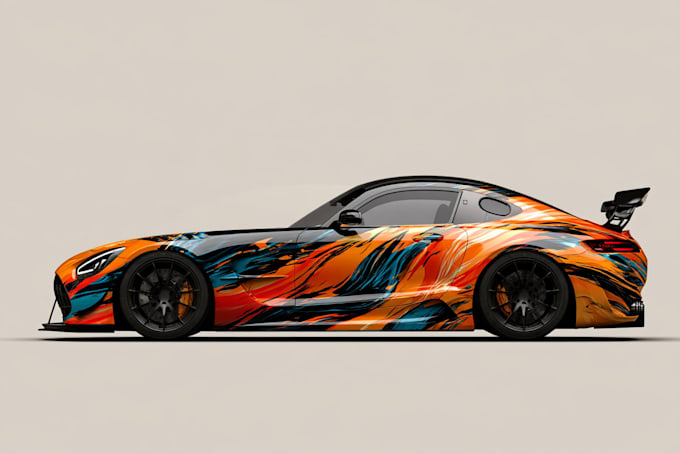 create motorcycle wrap design, car wrap and vehicle  design
