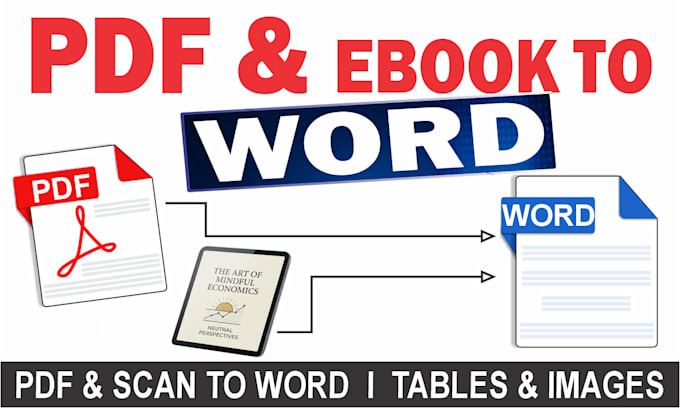 convert scanned PDF, ebook, or image to editable ms word