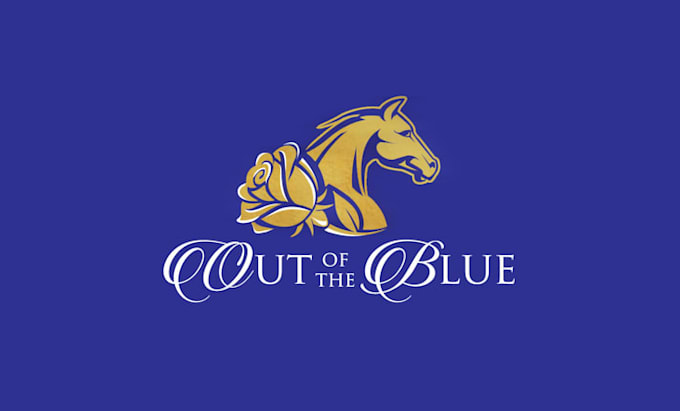 design awesome blue stables racing theme logo