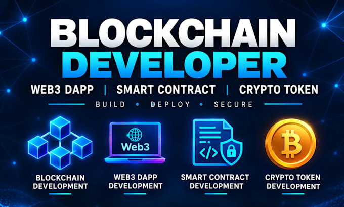 develop blockchain web3 dapp smart contract and crypto token