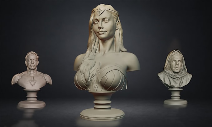 create 3d printable human busts and figurines