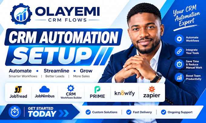 setup jobtread jobnimbus CRM workflows builder prime knowify zapier integration