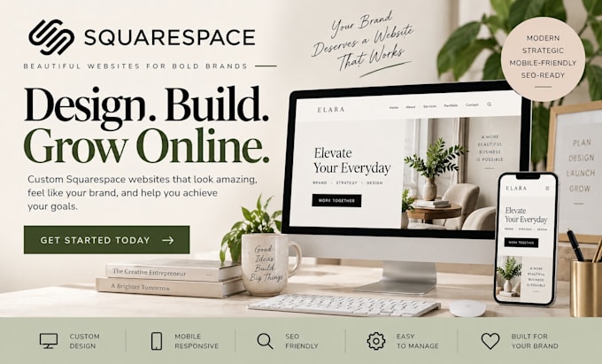 build squarespace website design