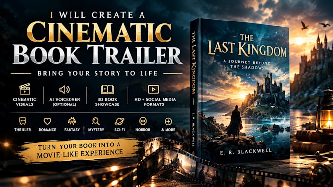 create a cinematic book trailer video