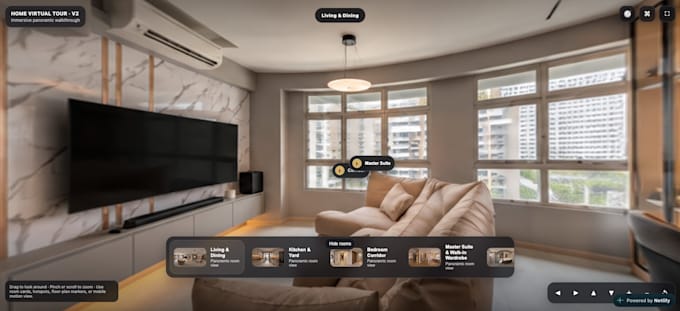 create an interactive house tour for you