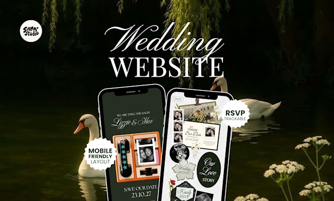 design a custom wedding website with rsvp