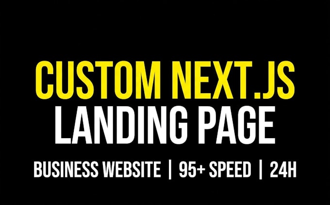 build custom nextjs landing page for business website