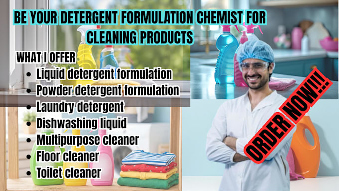 be your detergent formulation chemist for cleaning products