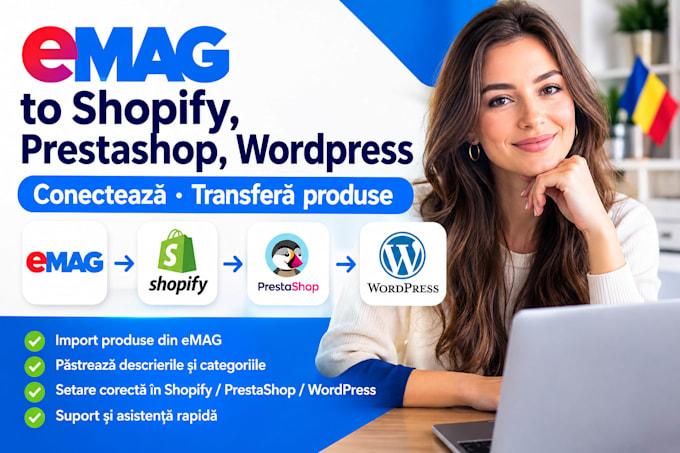 migra, conecta si transfera produse de pe emag pe shopify si prestashop