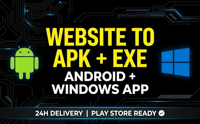 convert your website into apk and exe android windows app
