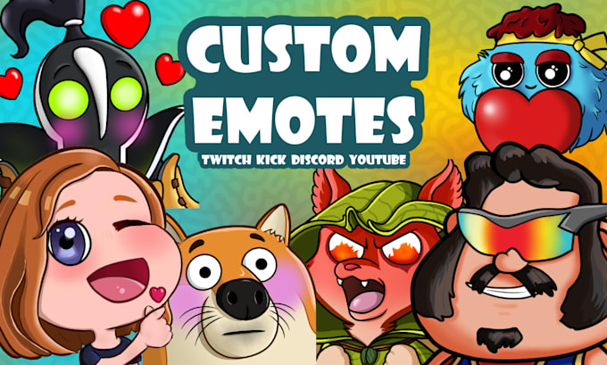 draw custom emotes for twitch, kick, discord, youtube