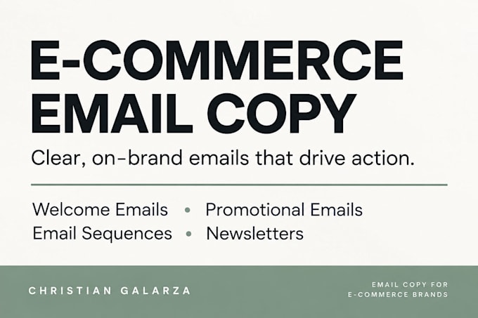 write email copy for your ecommerce brand