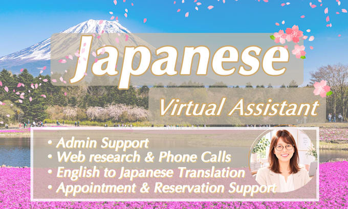 be your japanese virtual assistant for admin and research