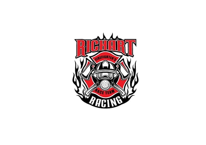 design firefighter race team logo