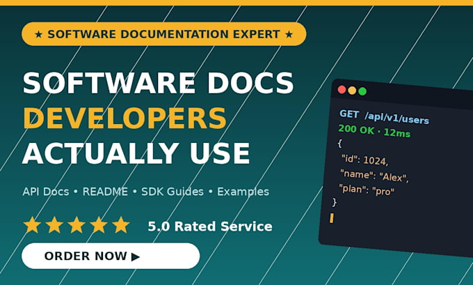 write developer documentation, API docs and technical guides