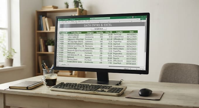 do accurate data entry and organize your excel data