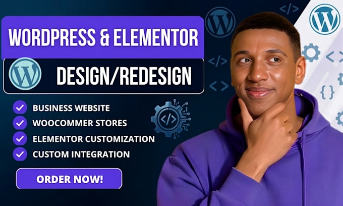 design and customize your wordpress elementor website