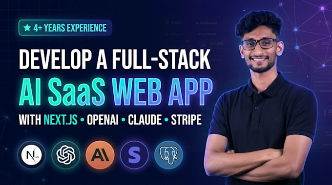 develop a full stack ai saas web app with nextjs openai claude