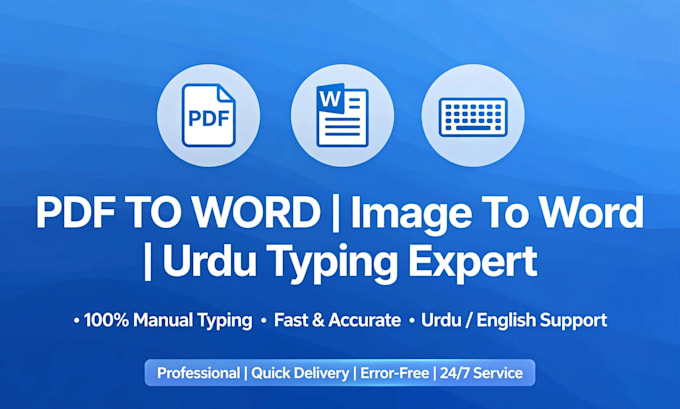 convert scanned PDF to word and urdu typing