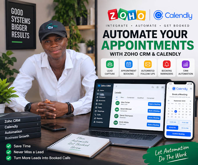 setup zoho CRM, calendly and lead appointment automation