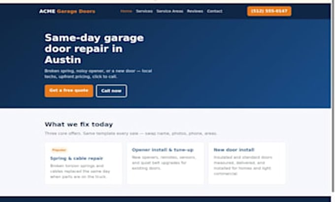 build a local plumber website in 7 days