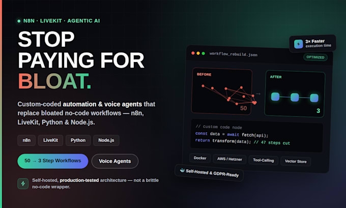custom self hosted system elevenlabs vapi livekit voice n8n nodejs python AWS