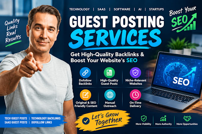 provide high quality guest posts and backlinks for SEO