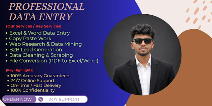 excel data entry, copy paste, b2b lead generation, and file conversion