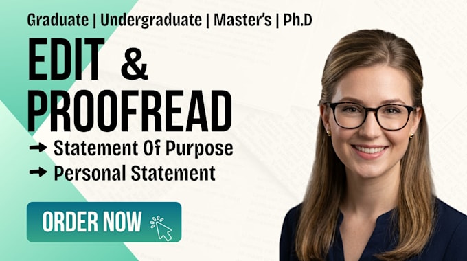 edit your personal statement or statement of purpose for graduate applications