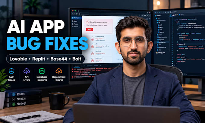 fix bugs in your lovable, replit, base44, or bolt ai generated app