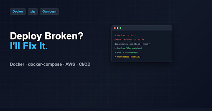 fix python docker deployment and dependency errors