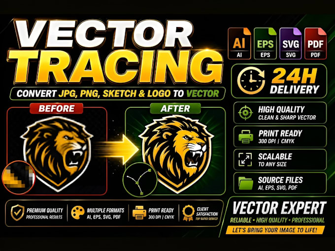 vector tracing, convert image to vector file, vector logo, vectorize image