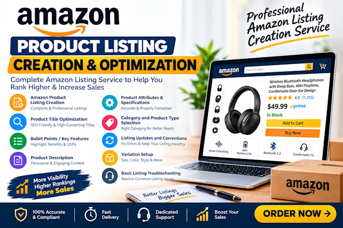 create and optimize amazon product listings