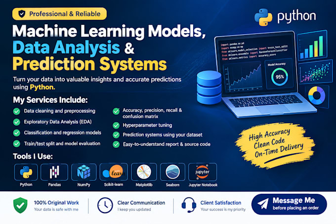 build machine learning models, data analysis and prediction systems