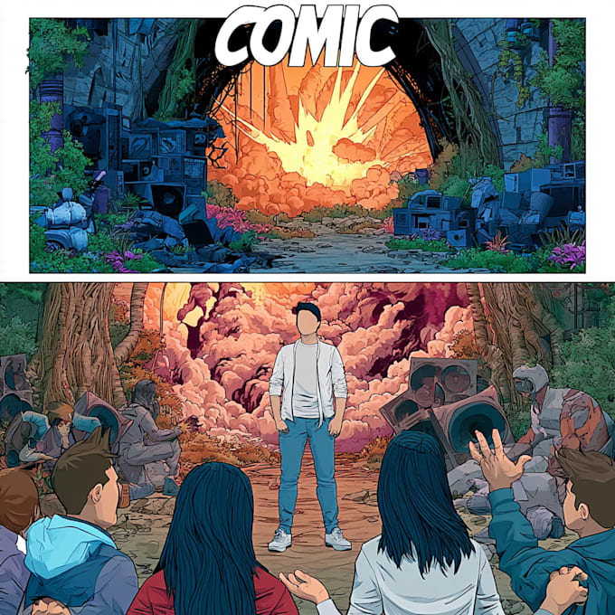 draw your comic manga page, manga comic art