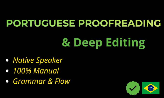 proofread and edit your portuguese text professionally