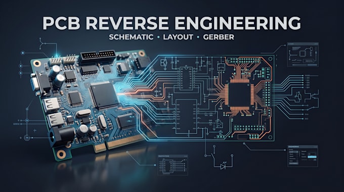 do pcb reverse engineering,recreate schematic and pcb layout