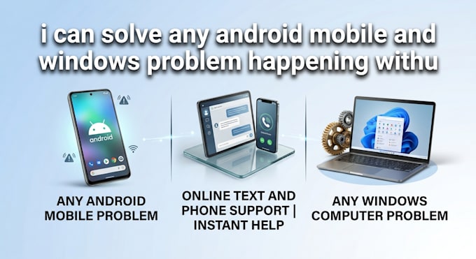 help you to any problem with android and windows