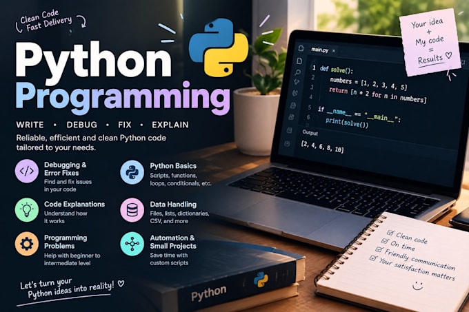 write, debug and fix python code