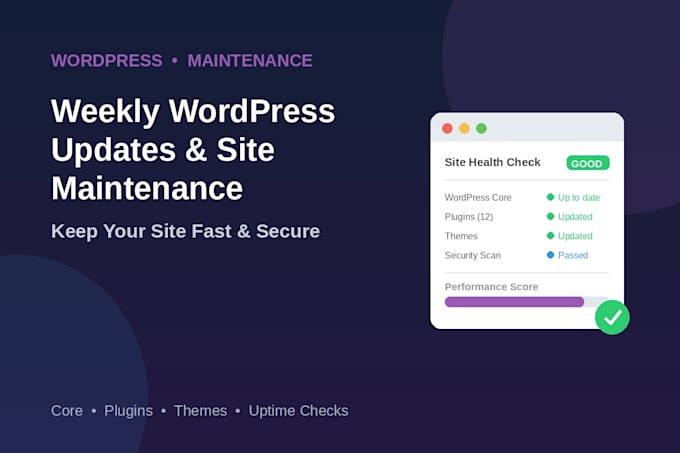 update and maintain your wordpress website regularly