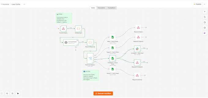 build an n8n ai lead router with CRM sync and slack alerts